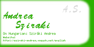 andrea sziraki business card