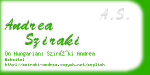 andrea sziraki business card